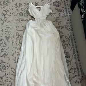 Long white prom gown size 10